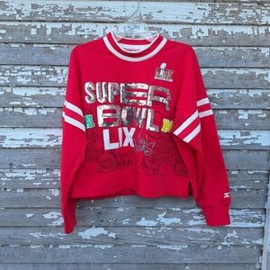 🌟 Starter Super Bowl LIX Women's Sweatshirt Size Small